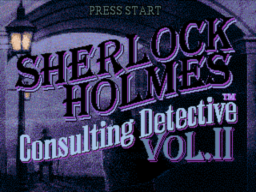 Sherlock Holmes: Consulting Detective title screen for Sega Mega CD